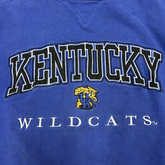 VTG Kentucky Wildcats Blue Embroidered Sweatshirt Adult Pullover - Picture 2 of 5